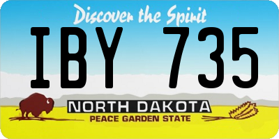 ND license plate IBY735
