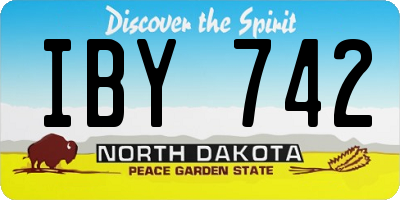 ND license plate IBY742
