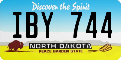 ND license plate IBY744