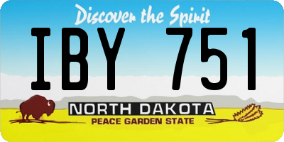 ND license plate IBY751