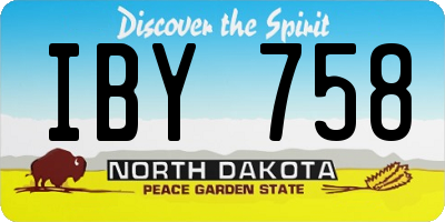 ND license plate IBY758
