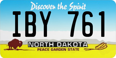 ND license plate IBY761