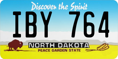 ND license plate IBY764