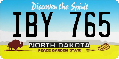 ND license plate IBY765