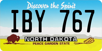ND license plate IBY767