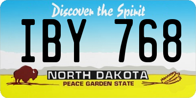 ND license plate IBY768