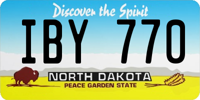 ND license plate IBY770