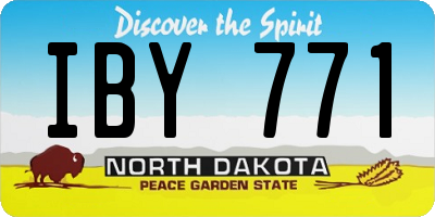 ND license plate IBY771