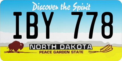ND license plate IBY778