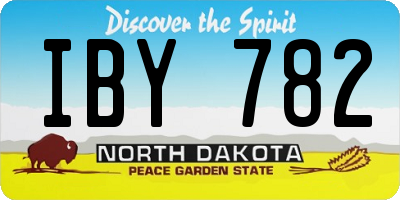 ND license plate IBY782