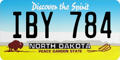 ND license plate IBY784