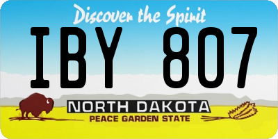 ND license plate IBY807