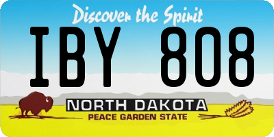 ND license plate IBY808