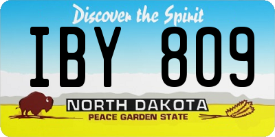 ND license plate IBY809