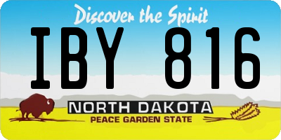 ND license plate IBY816