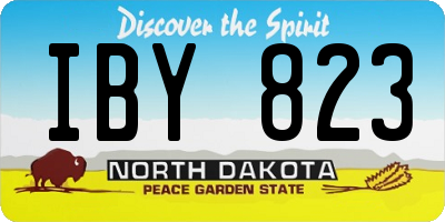 ND license plate IBY823