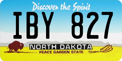 ND license plate IBY827