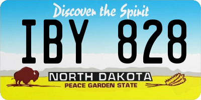 ND license plate IBY828