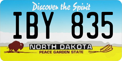 ND license plate IBY835
