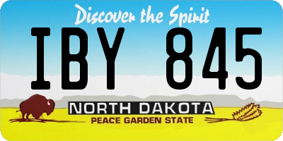 ND license plate IBY845