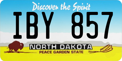 ND license plate IBY857