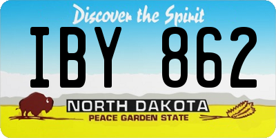 ND license plate IBY862
