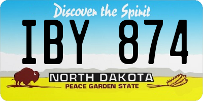 ND license plate IBY874