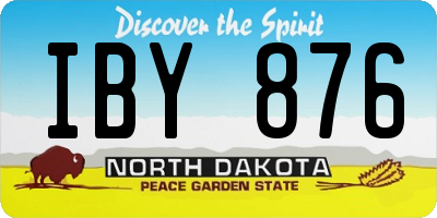 ND license plate IBY876