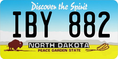 ND license plate IBY882