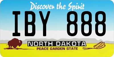 ND license plate IBY888