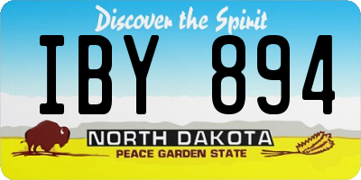 ND license plate IBY894