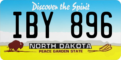 ND license plate IBY896
