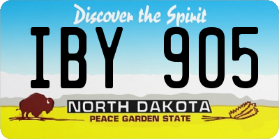 ND license plate IBY905