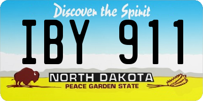 ND license plate IBY911