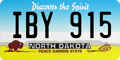 ND license plate IBY915