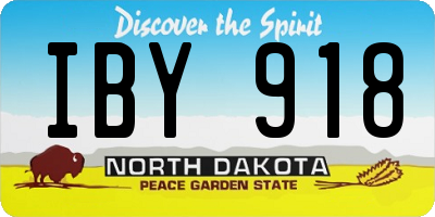 ND license plate IBY918