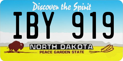 ND license plate IBY919