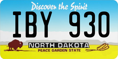 ND license plate IBY930