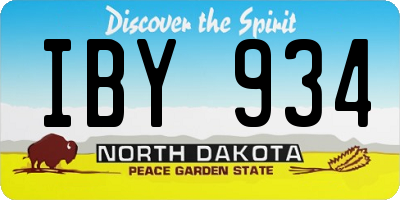 ND license plate IBY934