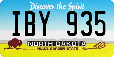ND license plate IBY935