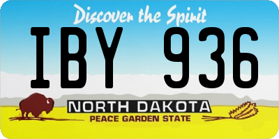 ND license plate IBY936