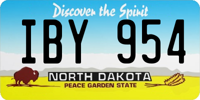 ND license plate IBY954