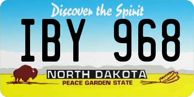 ND license plate IBY968