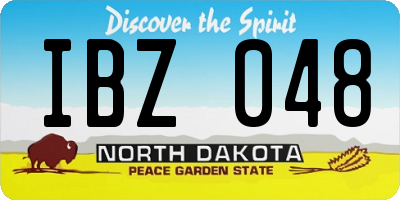 ND license plate IBZ048