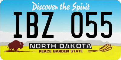 ND license plate IBZ055