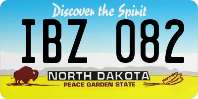 ND license plate IBZ082