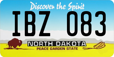ND license plate IBZ083