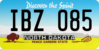 ND license plate IBZ085