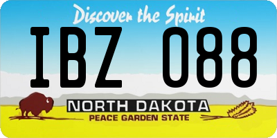 ND license plate IBZ088