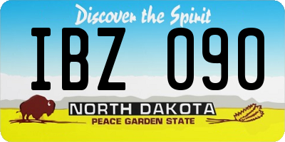 ND license plate IBZ090